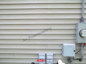 after picture of pressure cleaning