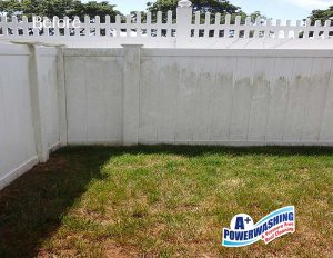 10 _ Fence Before A+ Power Washing and Roof Cleaning offers siding cleaning in the Central Jersey area.
