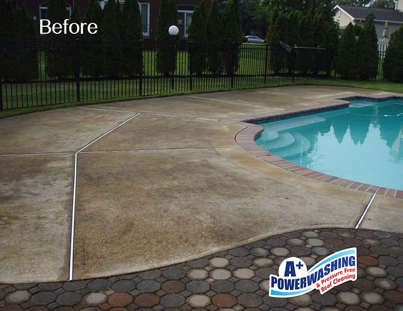 A+ Power Washing and Roof Cleaning offers concrete & masonry cleaning in the Central Jersey area.