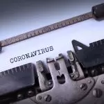 Typewriter with a written message;